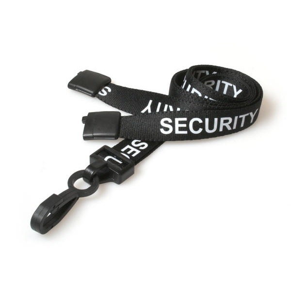 Bilde av Security black lanyard / Keyhanger 15 mm with plastic J clip. 60270584 (DE,SE,NO,FI,RO,PL)